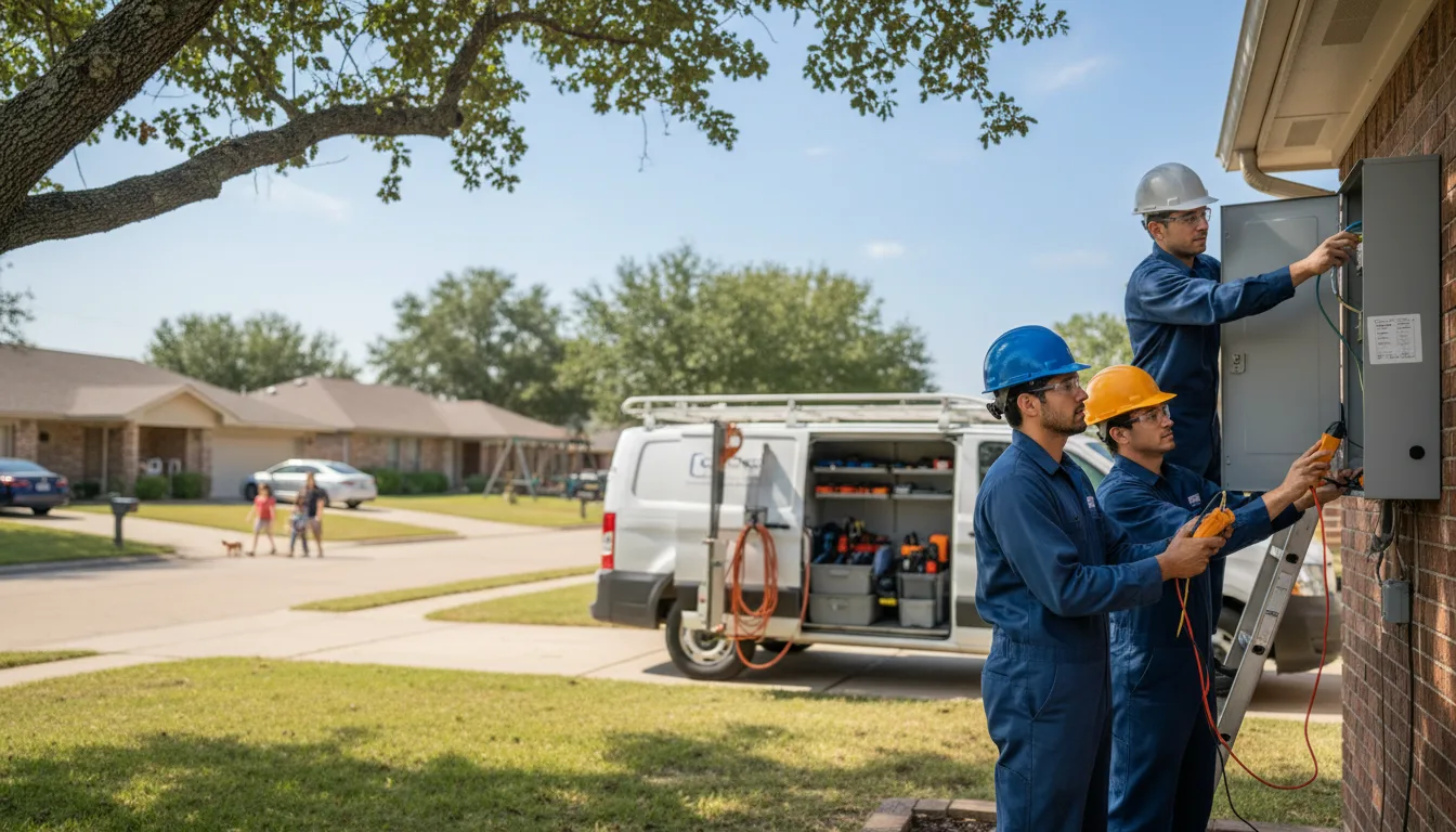 Certified electrician providing emergency electrical services in Edna, TX